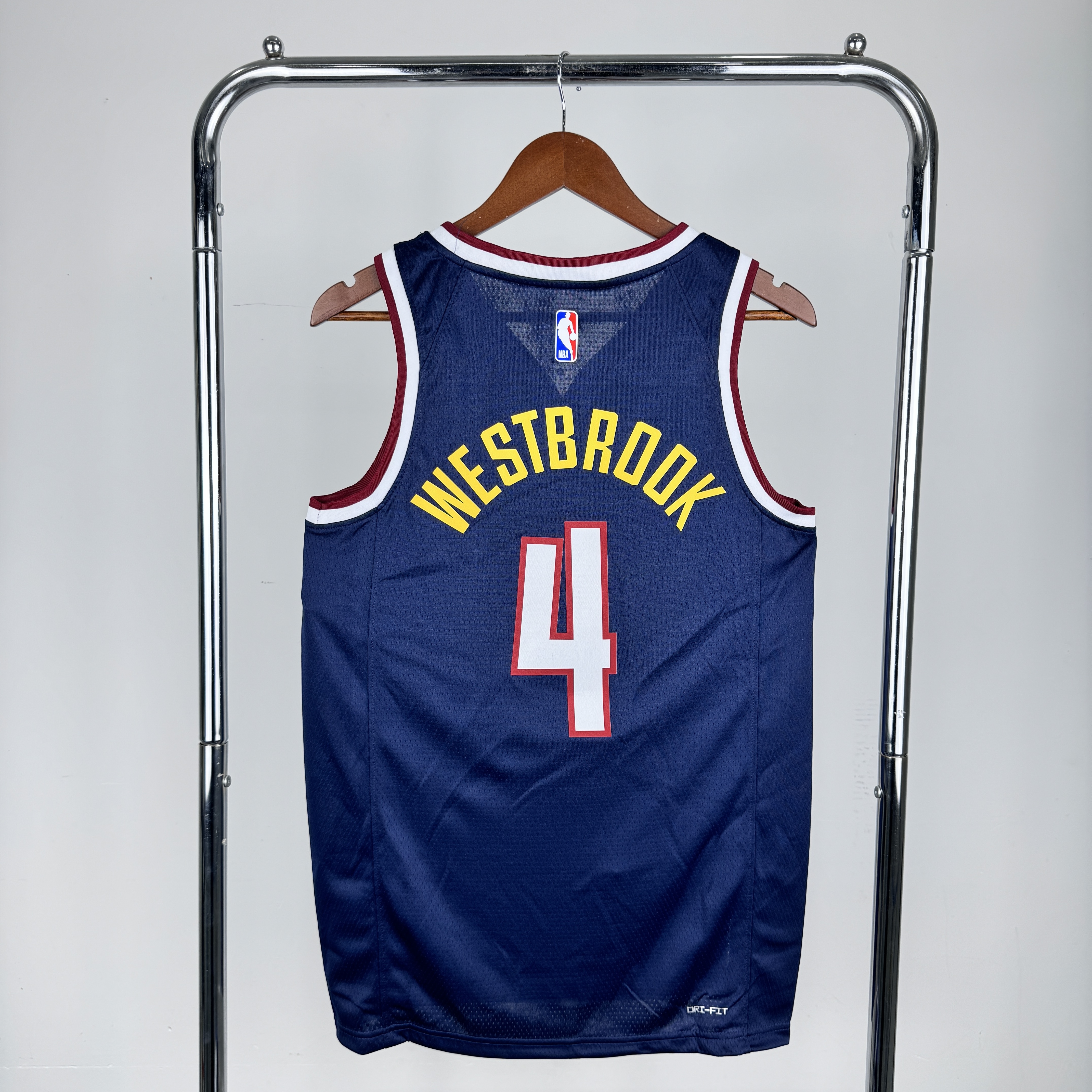 Men Denver Nuggets #4 Westbrook Blue Nike 2024 NBA Jersey->oklahoma city thunder->NBA Jersey